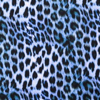 StoffdesignFrench Terry geraut digital – Tierfell-Motiv in Bleu